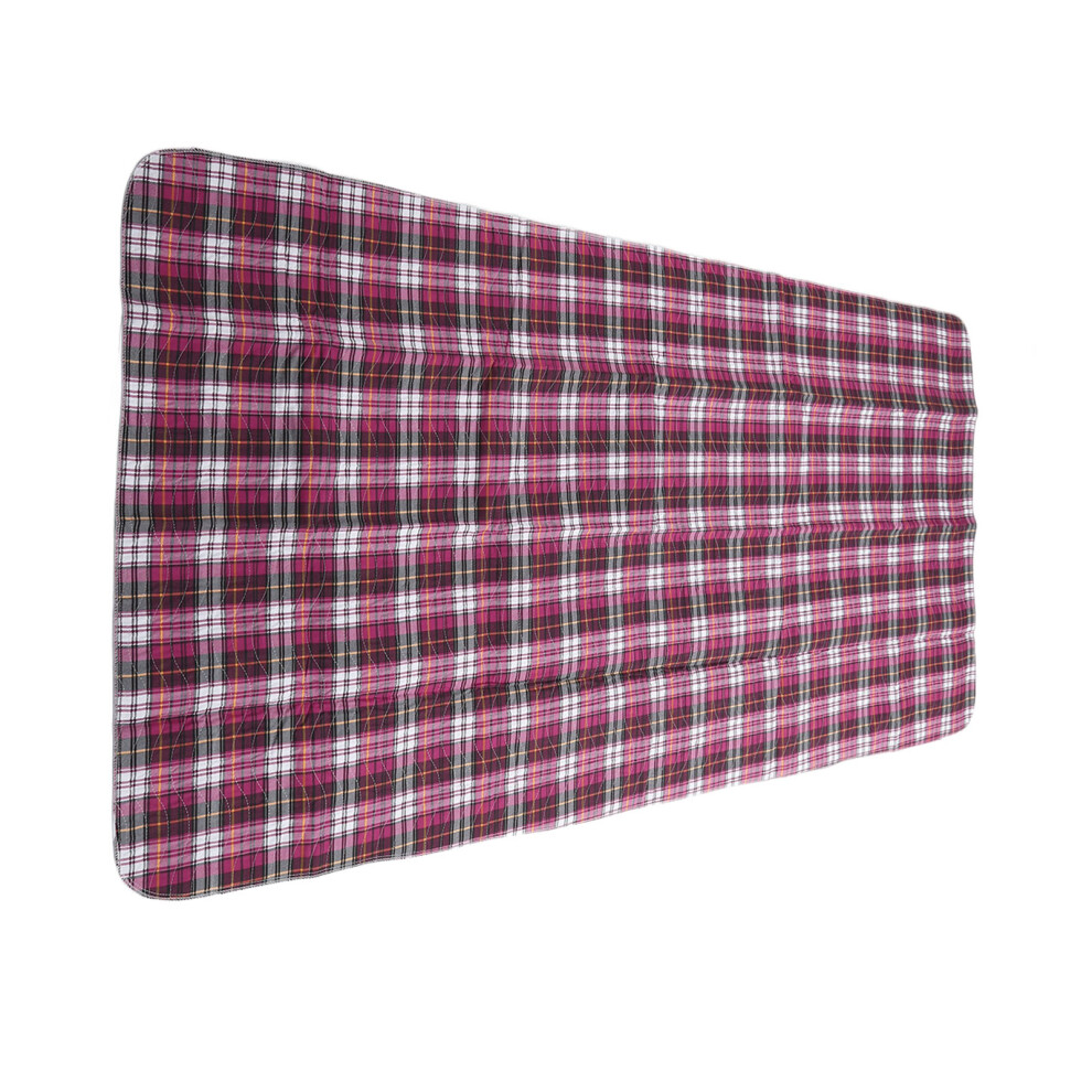 Purple Plaid Washable Heavy Absorbency Bed Pad 35.43x70.87in