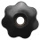 10 Pcs M10 10mm Dia Thread Black Plastic Star  Clamping Knob Grip 8