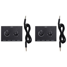 2X 4 Port Audio , 3.5mm Stereo AUX Audio Selector, 4 Input 1 Output/1 Input 4 Output Audio Switcher Box