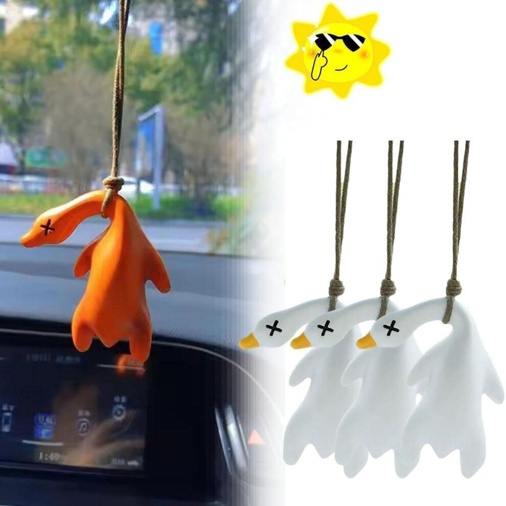 Colorchanging Roast Duck Car Rearview Mirror Pendant With Adjustable Strap, Set Of 3 9189345336546
