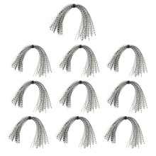 Squid Silk Tying Jigs Skirts Kit With 10 Bundles Silicone Abrasion Resistant Fishing Thread For Fly Tying Buzzbaits