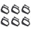 6X Car Headlight  Trim Frame Cover for  Focus 2012-2014 1