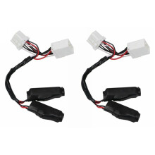 2X Ecualizador de Motocicleta, Enchufe de Carga LED para  Glide Road King Softail Dyna 1996-2012, Luces Intermitentes Intermitentes