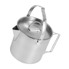 Camping Kettle Portable Tea Kettle With Compact Lightweight Handle And Lid For Outdoor Cooking Travel And Hiking
