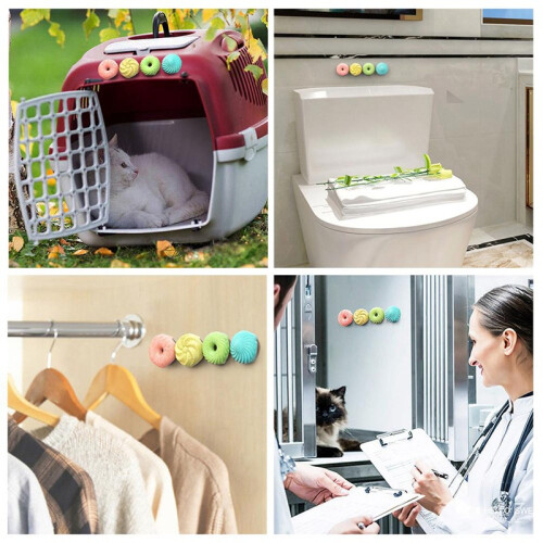 Long-Lasting Pet Cage Deodorant Doughnut 4pcs Aromatic Plastic
