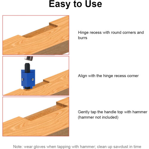 Right Angle Corner Chisel Square DIY Punch Hinge Recess Woodworking Tool For Door And Drawer Frames Deburring 2