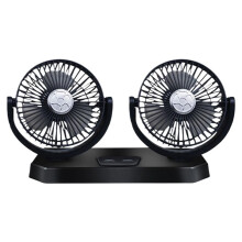 12V Car Fan Double Fan Portable Auto Cooling Fan Cooling Wind Electric Fan Brushless Motor Car Fan for 12V Car
