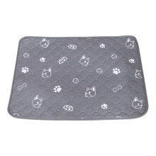 Pee Pads Small Animal Floor Mat For Potty Training, Super Absorbent NonSlip Floor Protector, Gun Grey Large