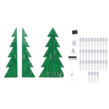 Kit DIY per Albero di Natale 3D, Albero Lampeggiante A LED Giallo, Kit DIY per Albero di Natale 3D per Esercitarsi Nella Saldatura