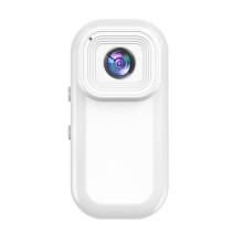 WiFi 1080P HD Body Camera Portable with Screen Back Clip Sport DV Handheld Cycling Recorder Law Enforcement VCR White