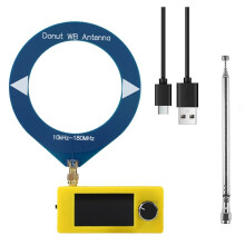 Récepteur Radio SI4732 + Antenne 2 Types 10-180 MHz, Portable, Écran 1,9 Pouces, Radio à Ondes Courtes FM/AM/LSB/USB SI4732