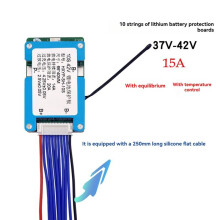 42 V 10 S 15 A BMS für Ternäres Lithium-Akkupack für Elektrofahrräder mit Temperaturschutz
