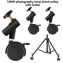 3 Stück Flexible Lenkrollen mit 16 mm Befestigungsloch, Ideal für Fotografie, Lichtständer und Stativ, Leichtgängiges Rollen