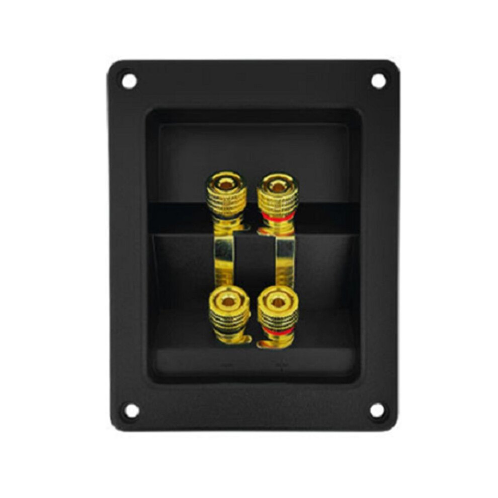 Dual Banana Plug Compatible Terminal Cup Connector For Subwoofer Input Output Gold 6032675514036