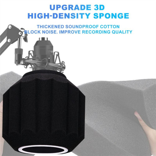 Microphone  Filter Portable Vocal Isolation Booth Acoustic Shield & Noise Reduction 2