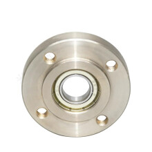 Flange Round Bearing, Single Bearing With Bearing Seat Assembly, Direct Install, No Retaining Ring, In Stock