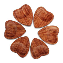 6 Piezas de Púas de Guitarra Acústica de Madera, Piezas de Púas en Forma de Corazón, Accesorios de Guitarra para Instrumentos Musicales