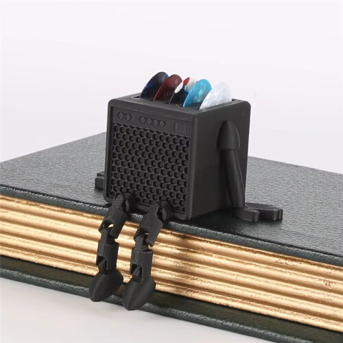 3D Printed Guitar Pick Storage Box Personalized Ukulele Pick Storage Box Desktop Ornaments Black 2