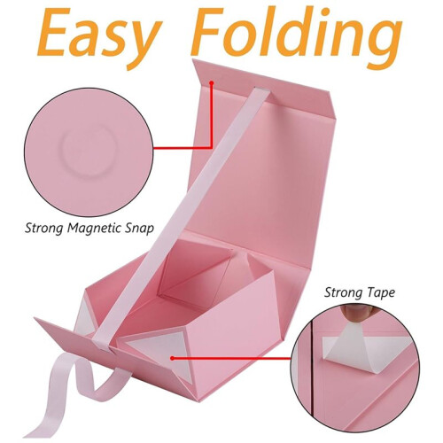 Gift Box,Gift Boxes with Lids for Presents with Ribbon for Wedding,Storage,Birthday Foldable Gift Box 2