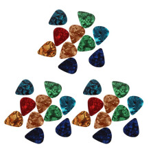 30 Piezas de Pua de Moda Colorida de Celuloide para Guitarra 0.47mm