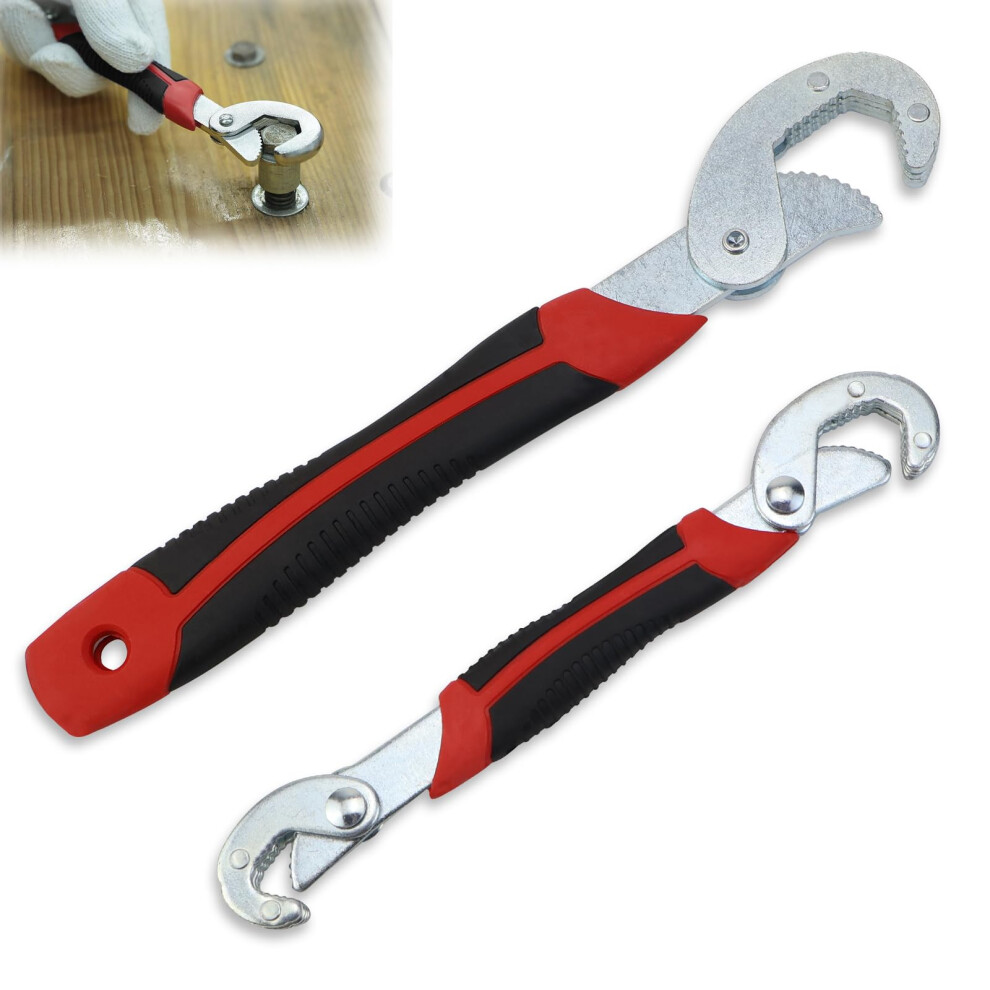 Universal Wrench 932Mm Multifunctional Adjustable Wrench Set 2Piece Combination Spanner For Home Repairs Nuts Pipes 9347817972139