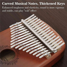 Kalimba-Daumenklavier mit 17 Tasten, Tragbares Fingerklavier Kalimba-Musikinstrument für Kinder, Erwachsene, AnfäNger, Musikbegeisterte