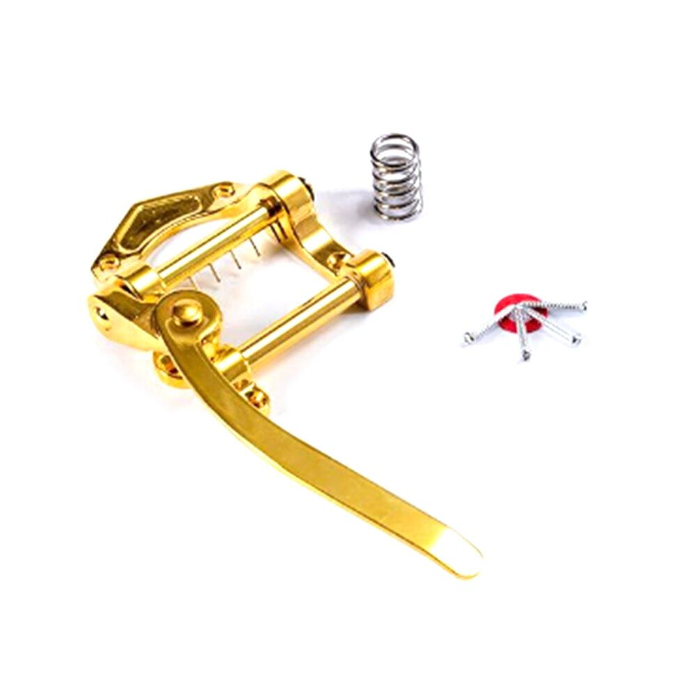 Guitar Tremolo Vibrato Bridge Tailpiece Archtop Compatible With Sg Es335 Lp Electric Guitar Universal (Gold) 4713295156036