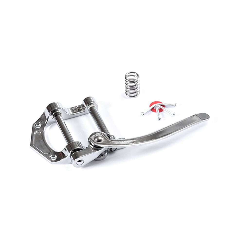 Guitar Tremolo Vibrato Bridge Tailpiece Archtop Compatible With Sg Es335 Lp Electric Guitar Universal (Silver) 6033787986803