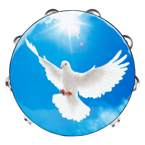 10 Inch Peace  Double Layer Hand Tambourine 2