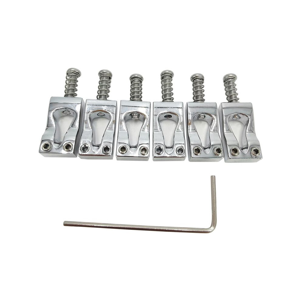10.8Mm Electric Guitar Gourd Bridge Brass Bridge Saddle Vibrato Bridge Saddle 6-String Guitar Saddle Silver 4713726925170