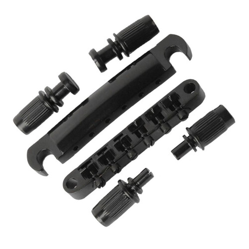 6 String LP Guitar Bridge for Electric Guitar Premium Quality Replacement Black