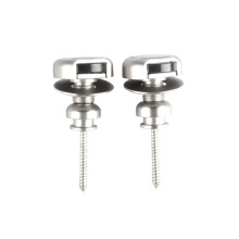 2Pcs Guitar Strap Locks Button Locks Security Retainer Anti-Rust Metal Strap Buttons Retainer for Electric Guitar Bass,B