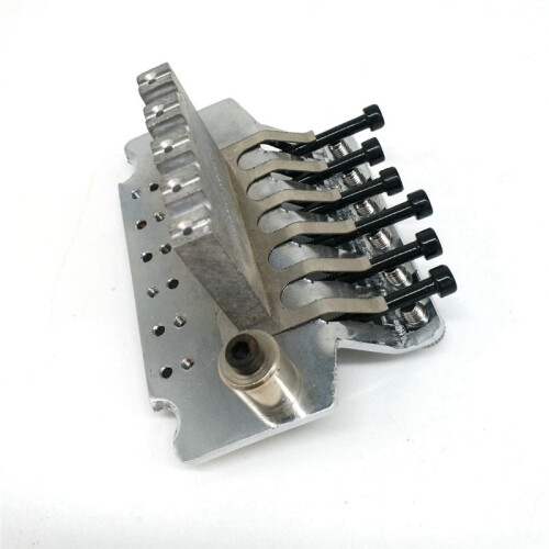 Elektrisk Gitarr Dubbellåsande Vibratosystem, 6-Strängad Bas, R2 42/R3 43 mm Mutter, Förkromad Silver 2