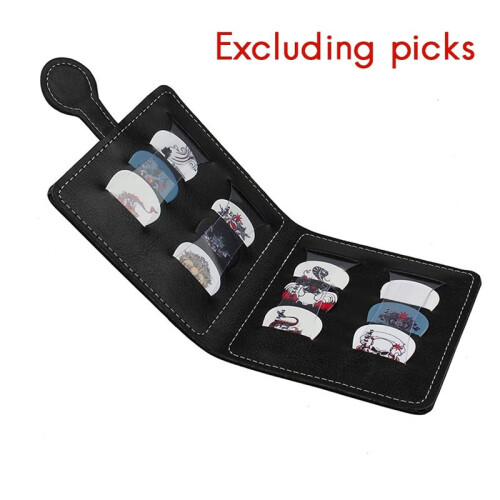 Guitar Picks Hållare Väska Organizer Gitarr Plectrums Förvaringsväska för Bas/Ukulele 2