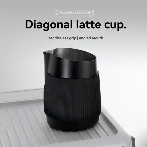 Pointed Mouth Oblique Mouth Pull Design Cup Solid Color Milk Foam Cup Anti-Scalding Pull Design Cup 420ml 1
