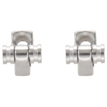 SODIAL(R) un Serie de 2 Cromo Rodillos Retenedores de Cuerdas Guitarra Piezas