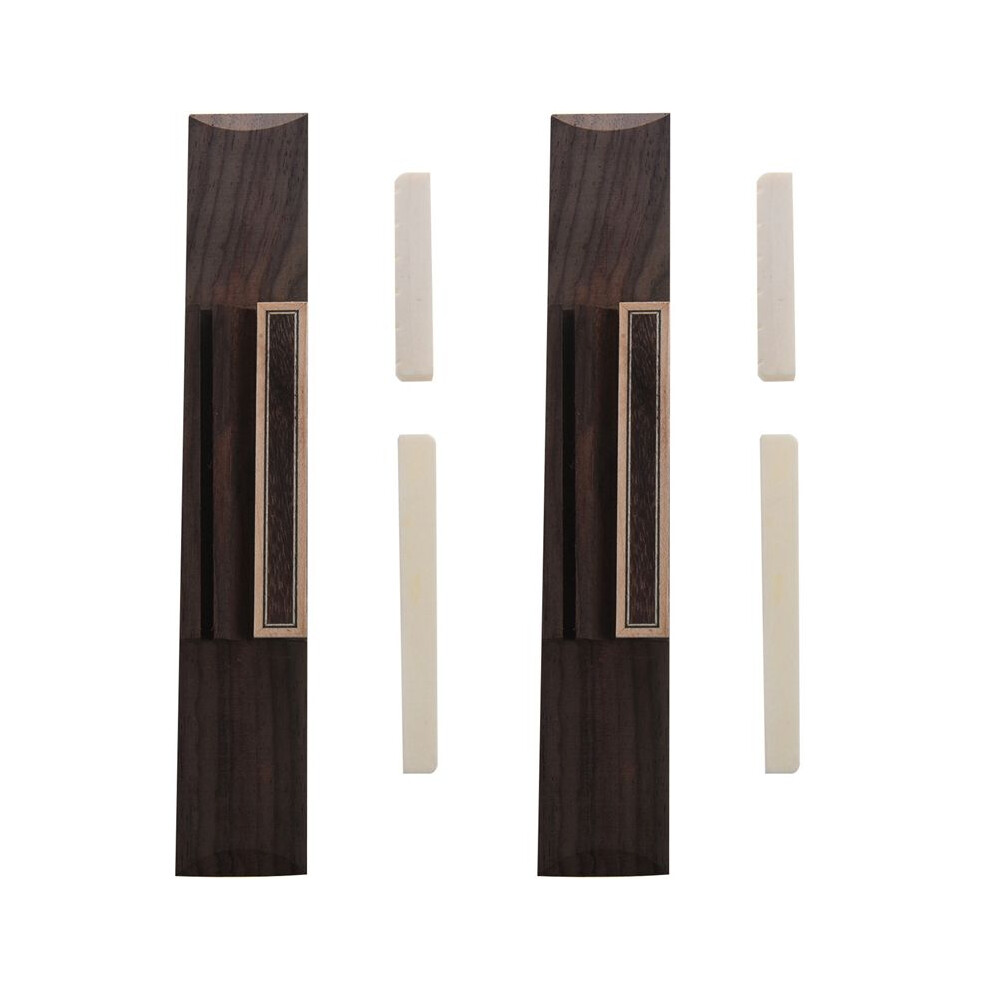 2X Rosewood Classical Guitar Bridge & Cattle Bone Classic Guitar Nut & Cattle Bone Classical Guitar Saddle 4712128557187