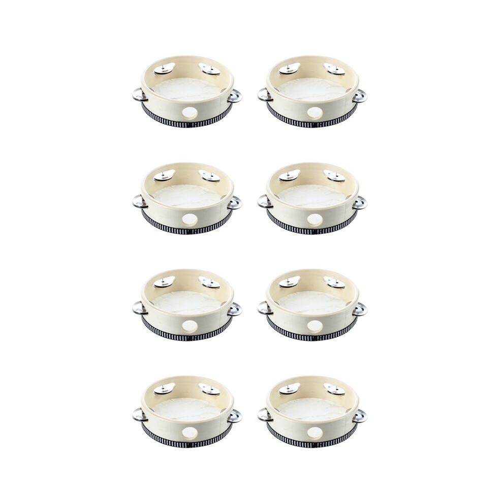 8pcs 6 Inch Musical Tambourine Tamborine Drum Round Percussion Gift for KTV Party