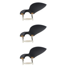 3pcs 3/4 4/4 Violin Chin Rest Chinrest Wood with Standard Bracket Black