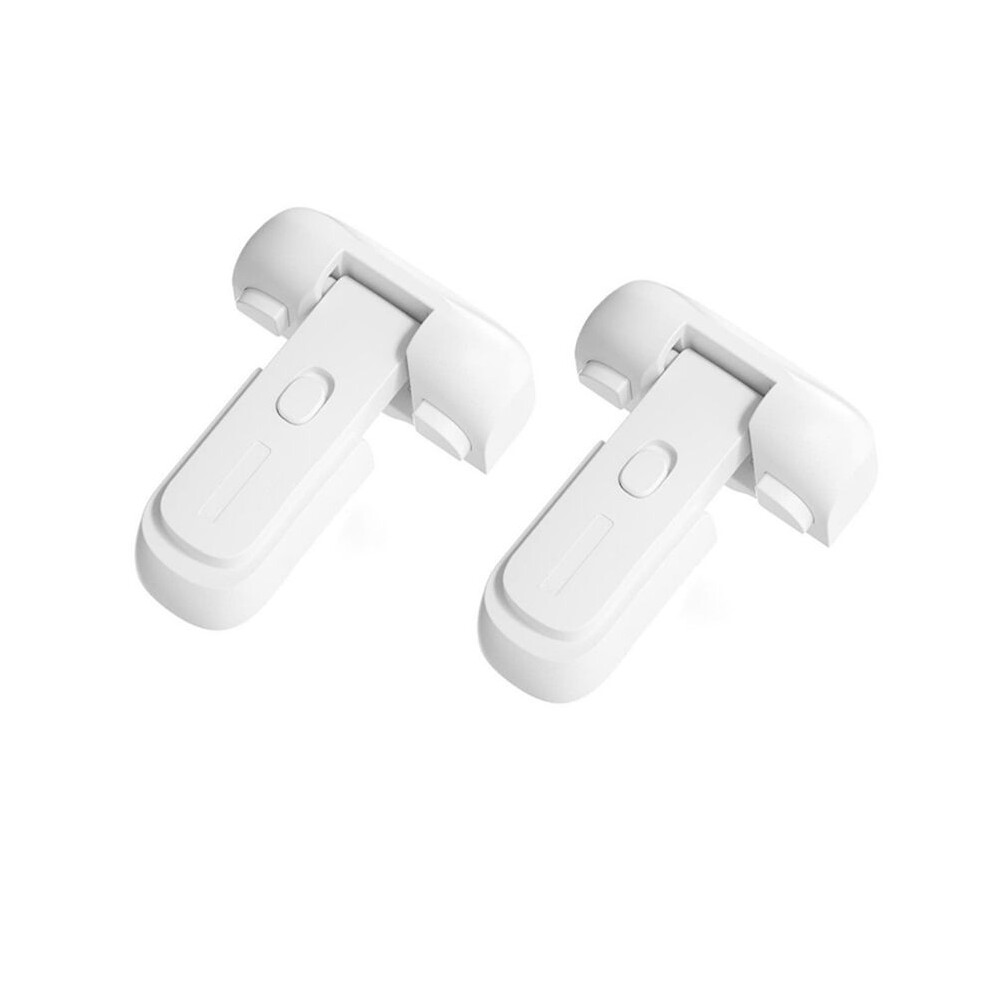 2Pcs Safe Fridge Lock, Child Proof Refrigerator Freezer Door Lock, Protect Refrigerators With Sealing Strips White