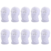 10X Outdoor Full Face Mask Spandex Balaclava Thin Motorcycle Cycling Ski CS Mask White