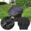 2X Baby Stroller Sun Visor Carriage Sun Shade Canopy Cover Black 3