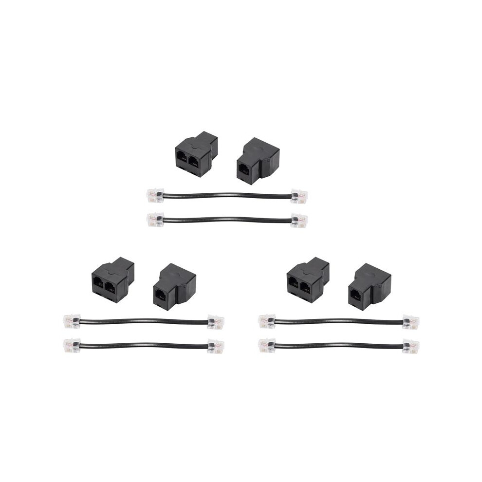 6Pcs Rj11 Telephone Cable Splitter 15Cm Cable 6P4c 2 Telephone Cable Splitter Adapter 4713454467287
