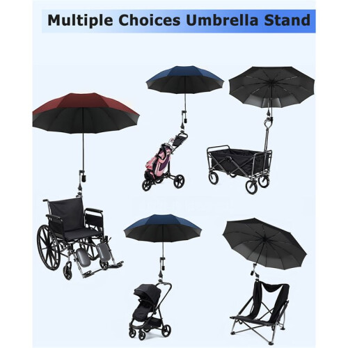 Justerbart Paraplyställ, Barnvagnstillbehör, Paraplyhållare, Universal Paraplyfäste 2