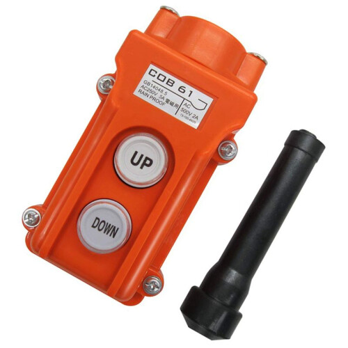 2X Rain Proof -Down  Control Station Crane Pendant Hoist Push Button  Momentary COB61--DOWN 2