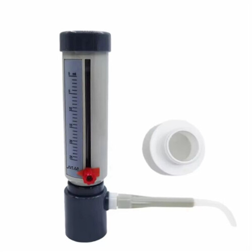 2X Lab  Dispenser Economic 5-25 Ml Adjustable Liquid Adder Semi-Automatic Liquid Dispenser with GL45 Adapter 2