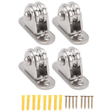 Carbon Steel Pulley Block, Small Pulley Block Silent Pulley, Material Handling and DIY Kits Moving, 4PCS