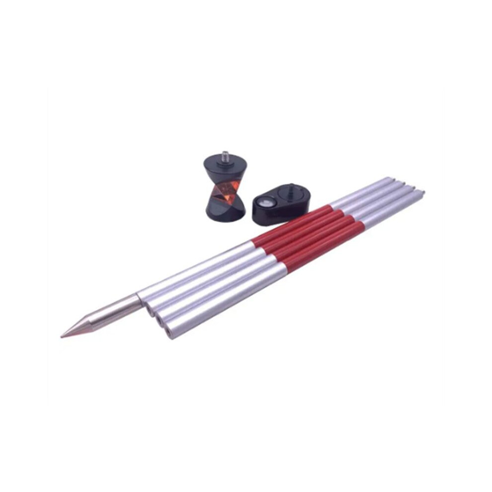 360 Degree Prism For Swiss Type Total Station Replace Grz101 Prism Survey + 4 Poles With Soft Bag + A Bubble 4713136619386