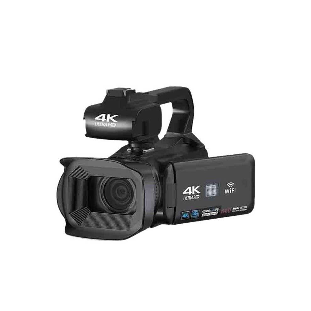 4K Video Recorder Camera 64Mp Camcorder For Stream Rotate 4.0Inch Touch Screen Professional Digital Camera Light 4714008658236