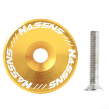 Aluminium Alloy Headset Stem Cap 31 8mm with Bolt Gold Finish Compatible With Threadless Headsets For Cyclists